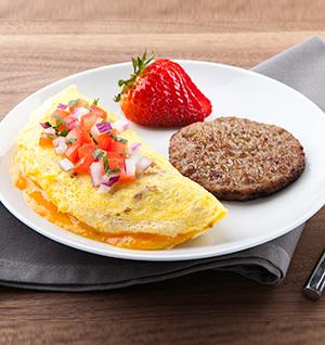 Farmhouse Omelet + Maple Sausage
