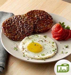 1 Egg Patty + 2 Maple Sausage