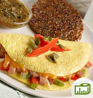 Western Omelet + Maple Sausage