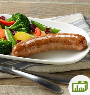 Apple and Gouda Juicy Sausage