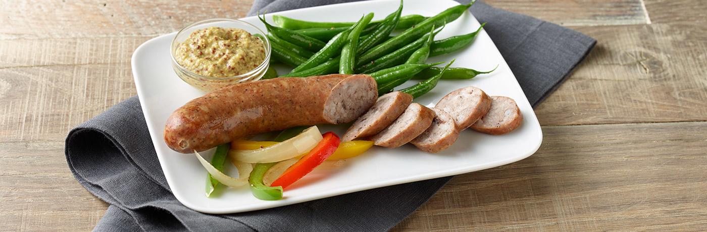 Cranberry and Cognac Sausage & Green Beans